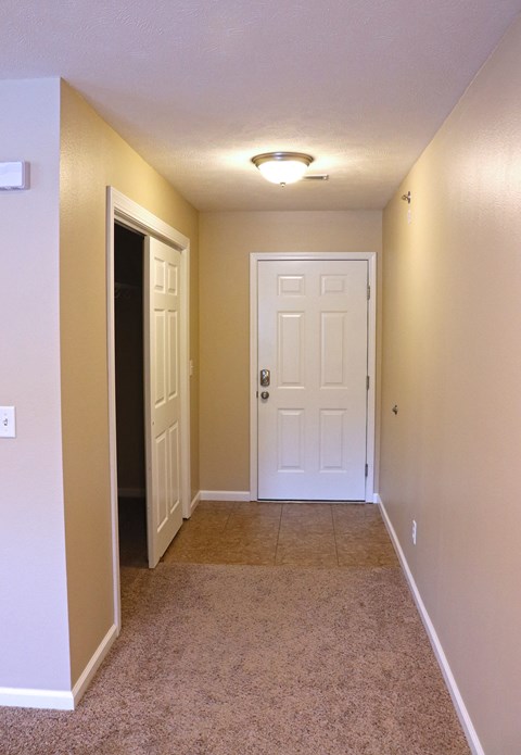 Carpeted Entry with Single Light